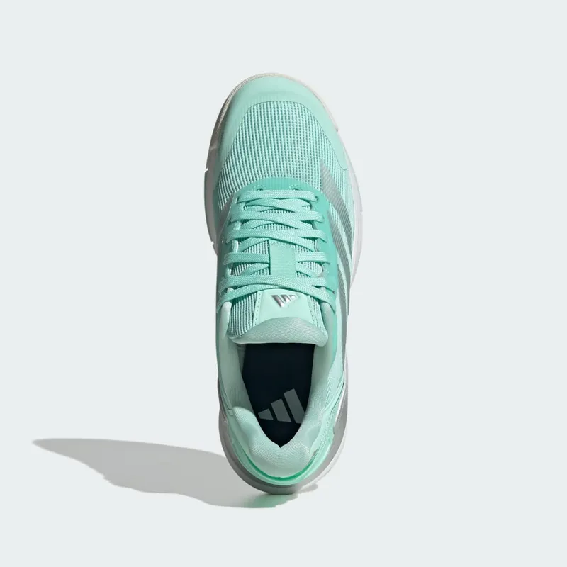 Adidas Crazyquick Lightstrike Padelschoenen Clear Mint / Silver Metallic / Cloud White (KI3588)