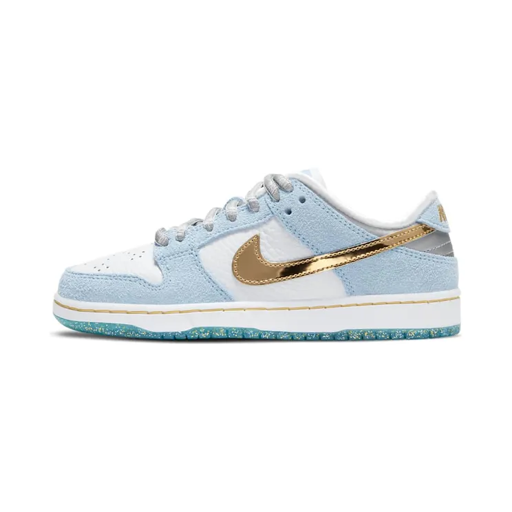 Nike Sean Cliver x Dunk Low SB PS ‘Holiday Special’ White/Psychic Blue/Metallic Gold (DJ2519-400)
