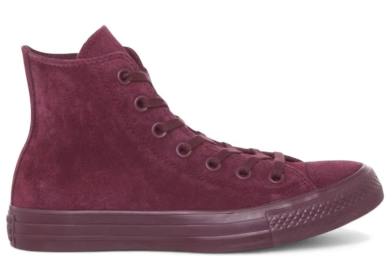 Converse Chuck Taylor All Star Hi Burgundy Mono Suede (163872C)