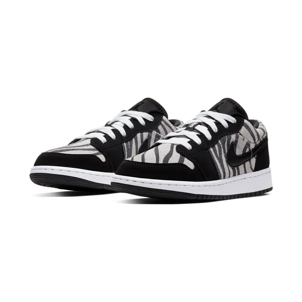Jordan 1 Low Zebra (GS) Black/White-Sail (553560-057)