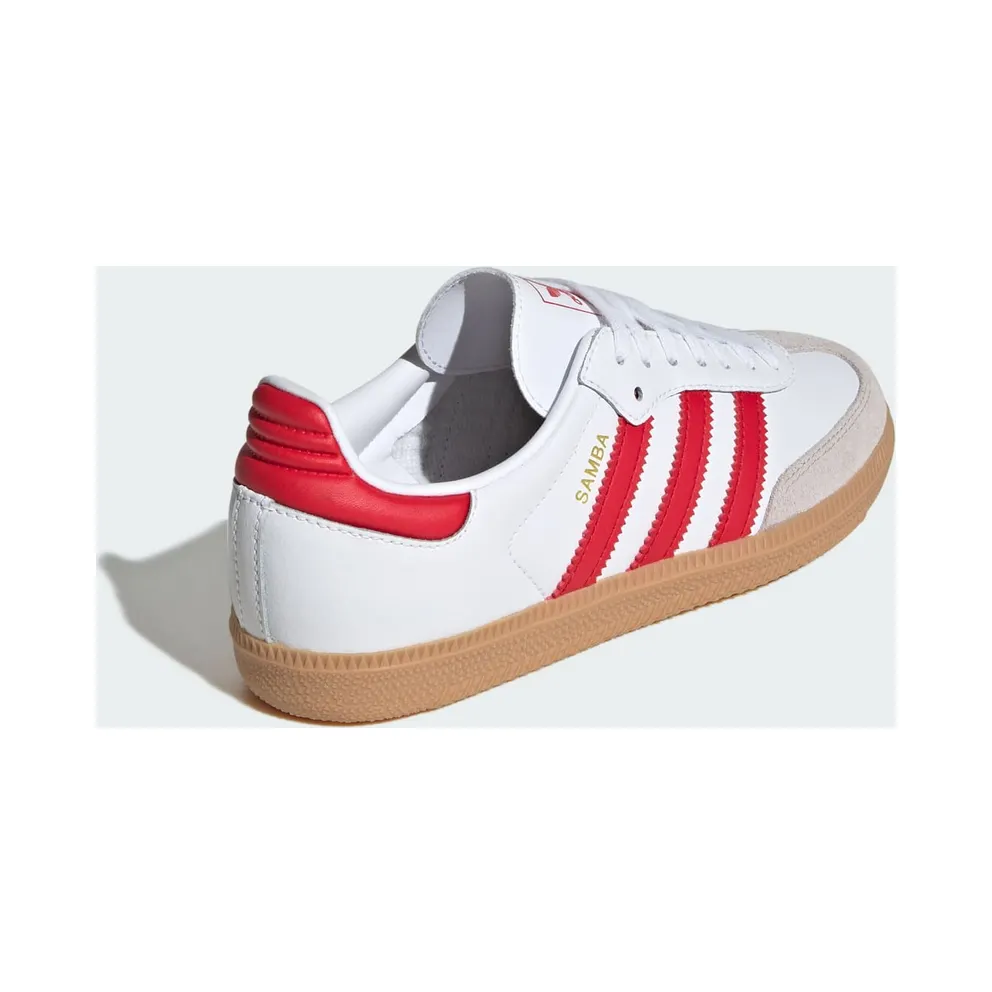 Adidas Samba OG Kids Cloud White / Better Scarlet / Gum (JQ2833)