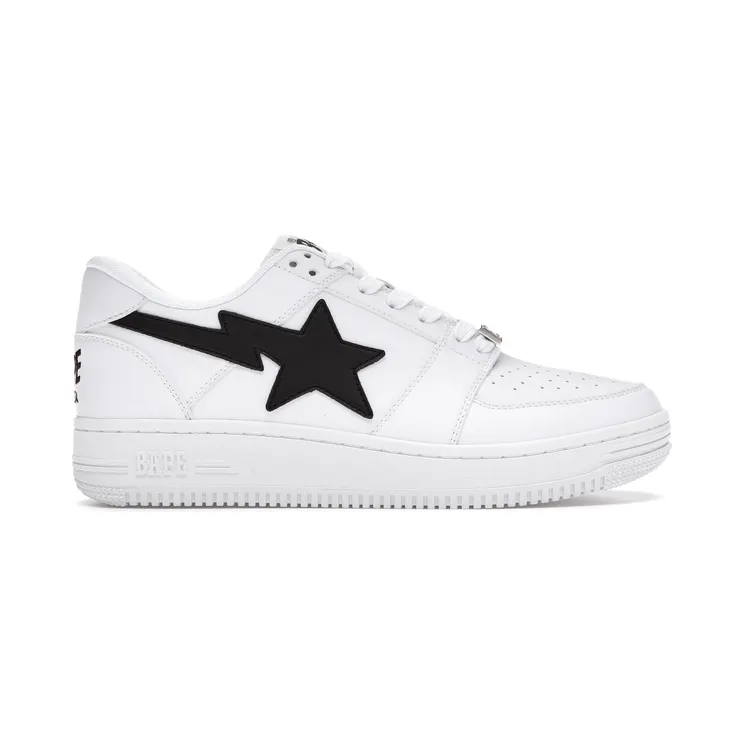A Bathing Ape Bapesta Low M1 White Black (1G20191010)