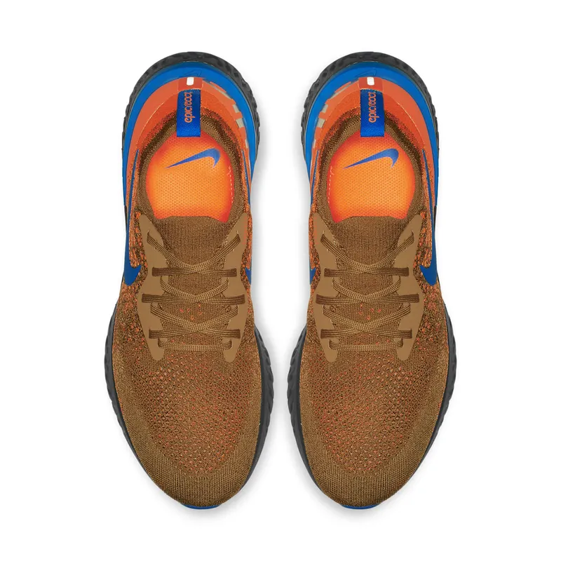 Nike Epic React Flyknit Golden Beige Racer Blue Golden Beige/Racer Blue-Total Orange (AV8068-200)