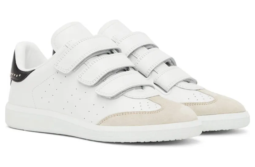 Isabel Marant White & Black Studded Beth Sneakers (BK0031-00M022S) (4)