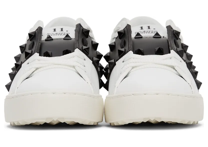 Valentino Garavani White & Black ’11’ Rockstud Untitled Sneakers (WW2S0A01LTU) (2)