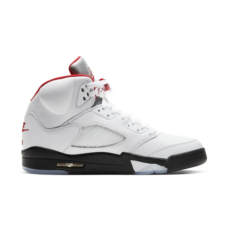 Air Jordan 5 Retro Fire Red Silver Tongue (2020) (DA1911-102)