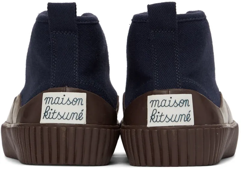 Maison Kitsuné Navy Bold Sole Sneakers (HU04736WW0042)