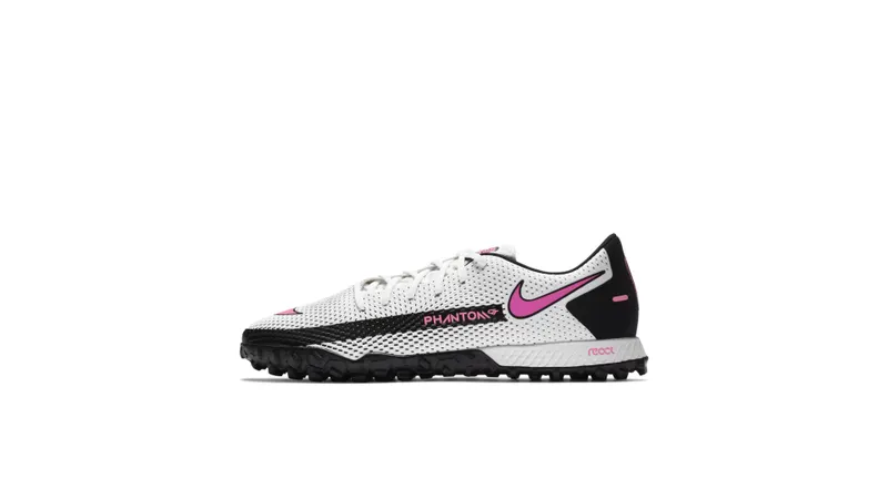 Nike  React Phantom GT Pro TF White Black Pink Blast White/Black-Pink Blast (CK8468-160)