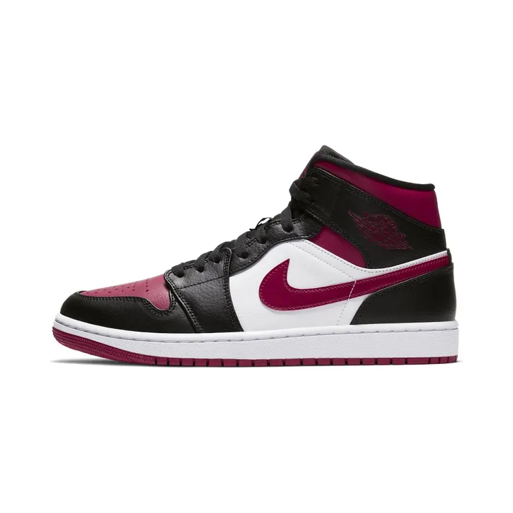 Air Jordan 1 Mid “Black / White / Noble Red” (554724-066)