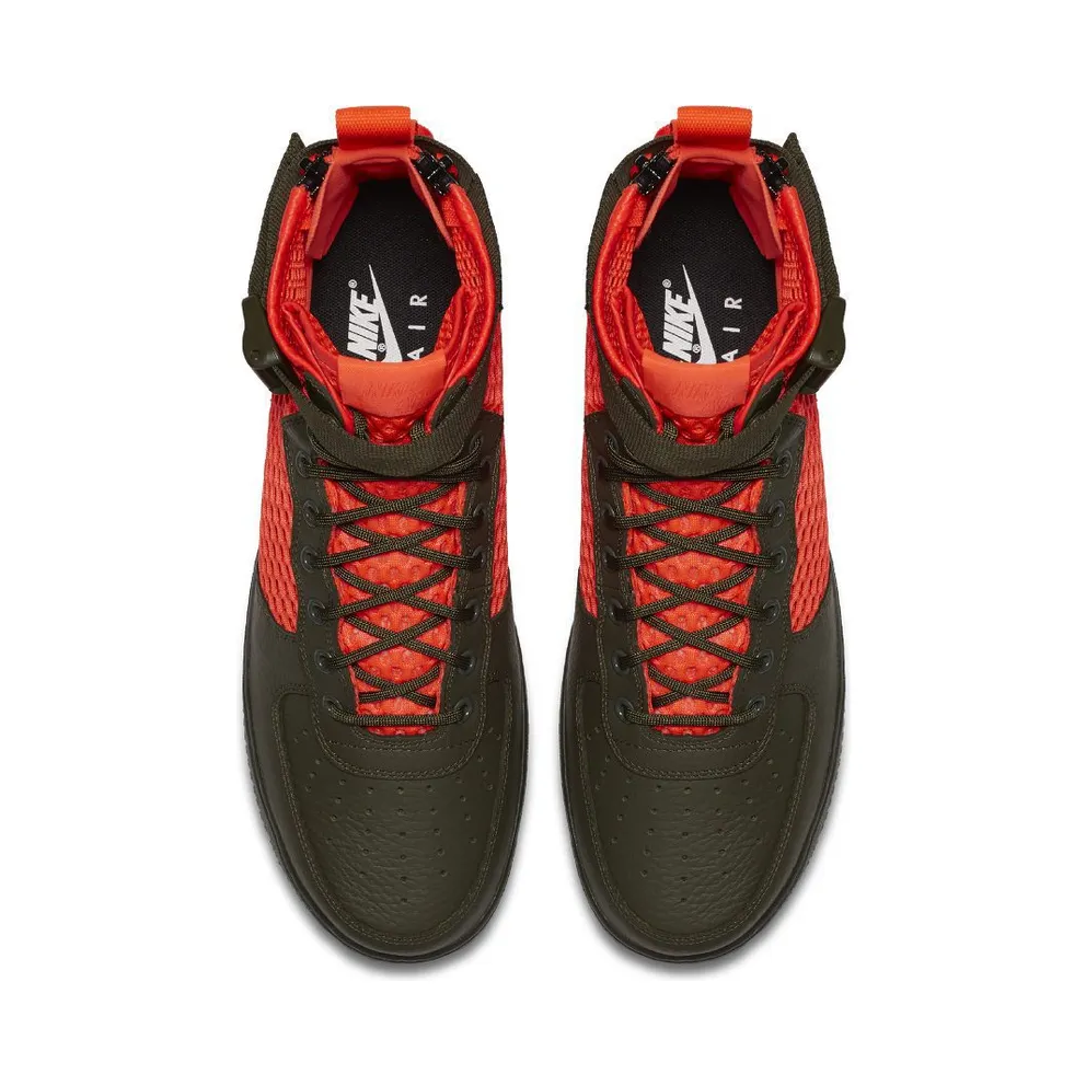 Nike SF Air Force 1 Mid Cargo Khaki Total Crimson Cargo Khaki/Total Crimson-Cargo Khaki (AA7345-300)