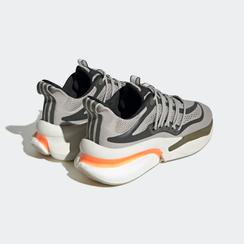 Adidas Alphaboost V1 Sustainable BOOST Lifestyle Running Metal Grey / Screaming Orange / Olive Strata (HP2763)