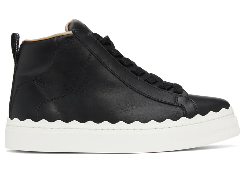 Chloe Black Lauren High-Top Sneakers (CHC21S41342)