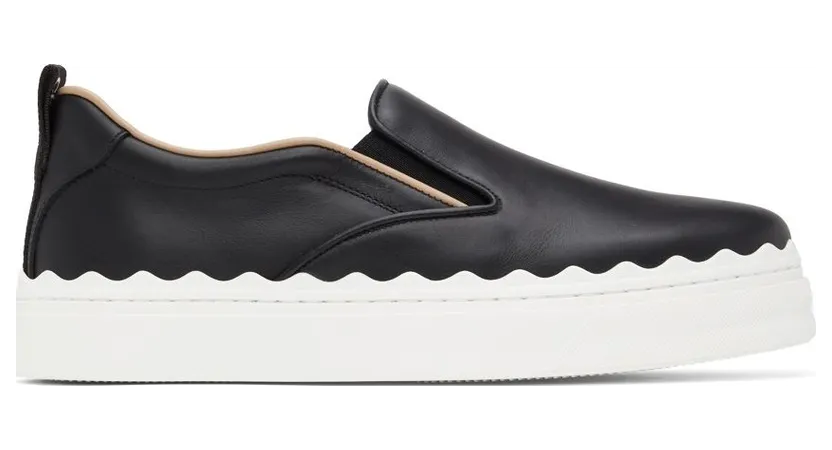 Chloe Black Lauren Slip-On Sneakers (CHC21U42142)
