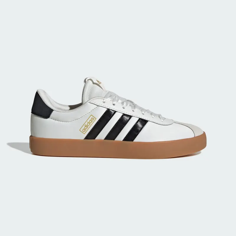 adidas VL Court 3.0 Core White Core Black Gold Metallic (JR8674)