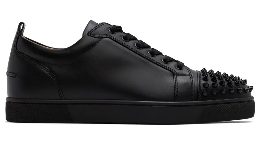 Christian Louboutin Black Louis Junior Spikes Sneakers (1130573)