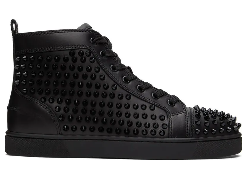 Christian Louboutin White Louis Spikes Sneakers (1101083)