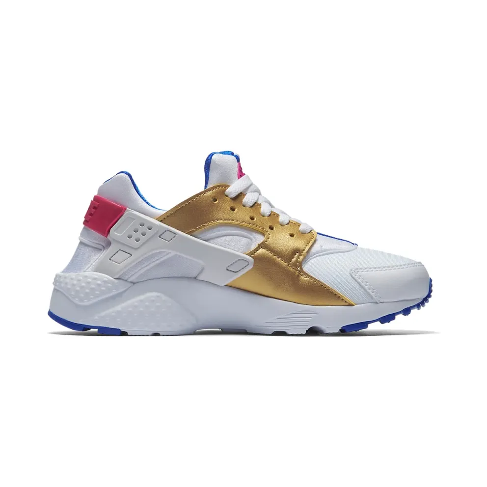 Nike Air Huarache Run Peanut Butter & Jelly (GS) White/Metallic Gold-Racer Blue (654280-109)