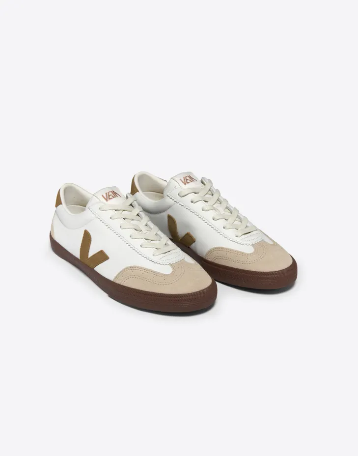 Veja VOLLEY LEATHER WHITE TENT BARK – “Wit” (VO2003720A)