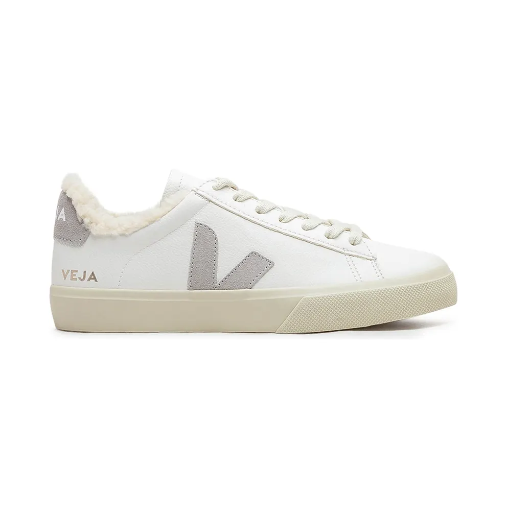 Veja Campo Fured Leather White Light Grey (CW0520571A)