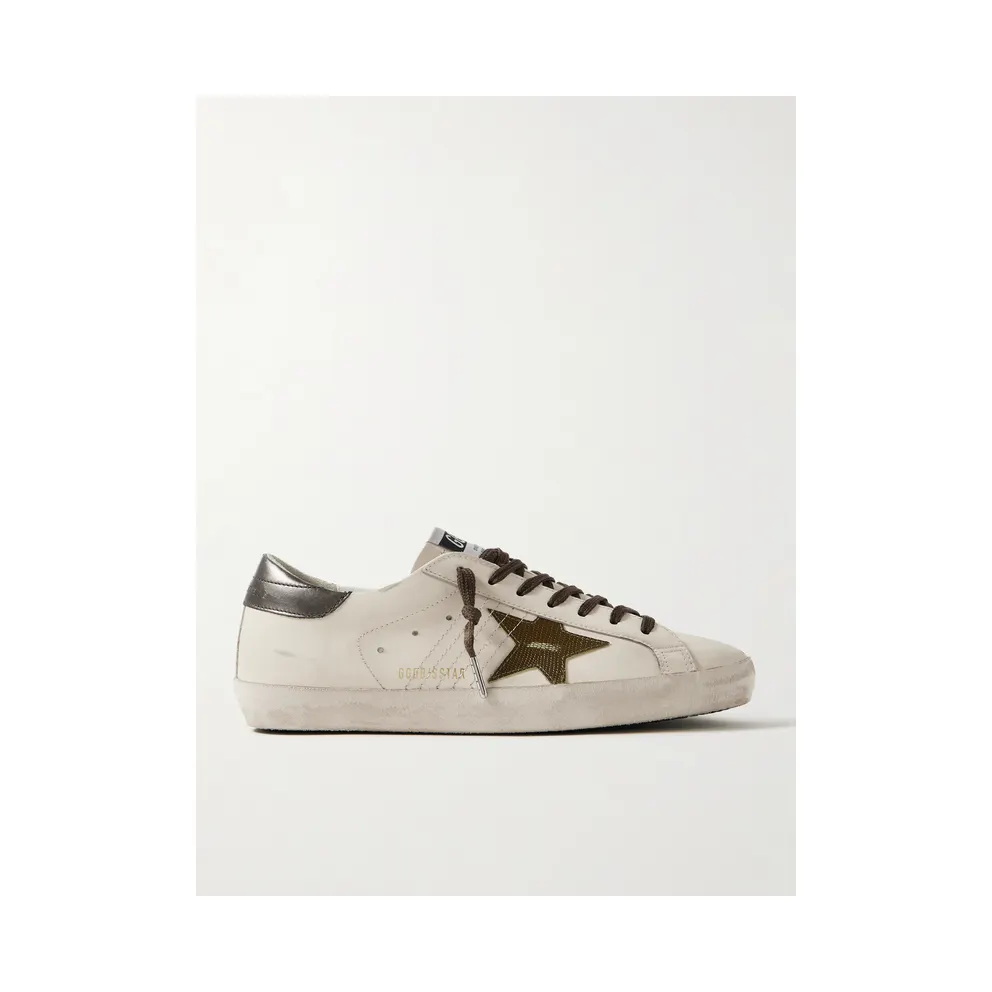 Golden Goose Super-Star Distressed Leather White (GMF00101.F007516)