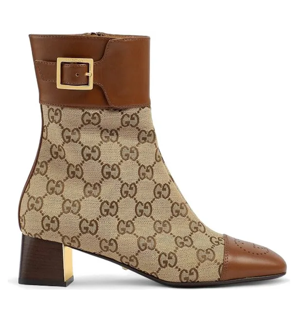 Gucci GG Monogram Ankle Boots Brown Beige (700023 21HH0 2582)