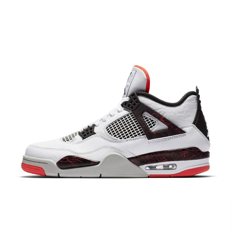 Jordan  4 Retro Flight Nostalgia White/Black-Bright Crimson-Pale Citron (308497-116)
