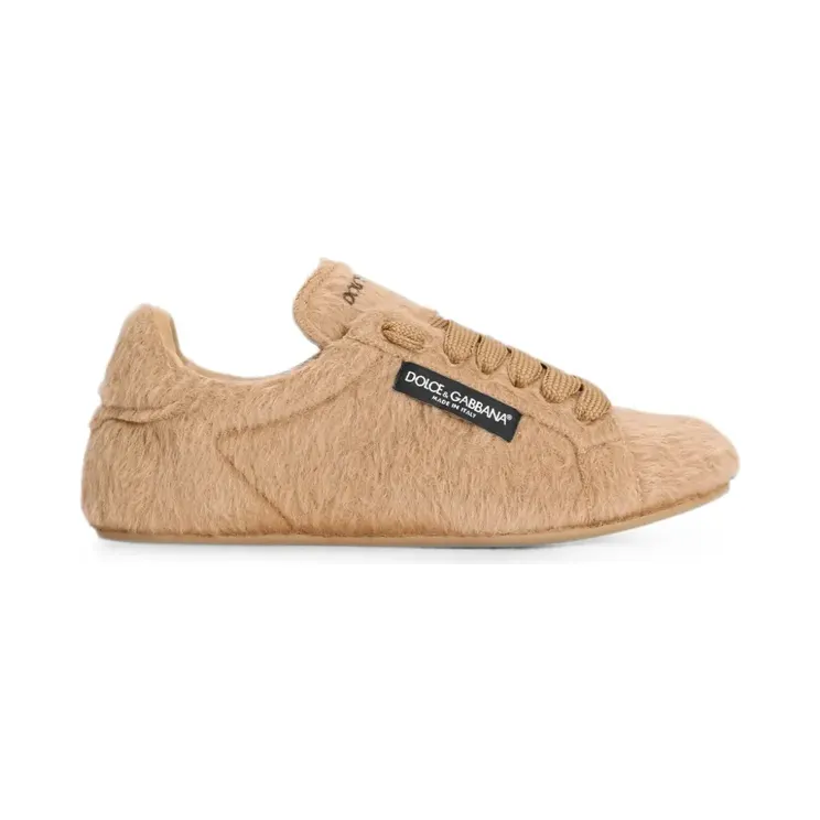 Dolce & Gabbana Portofino Soft alpaca sneakers – Beige (CS2471A3S55)