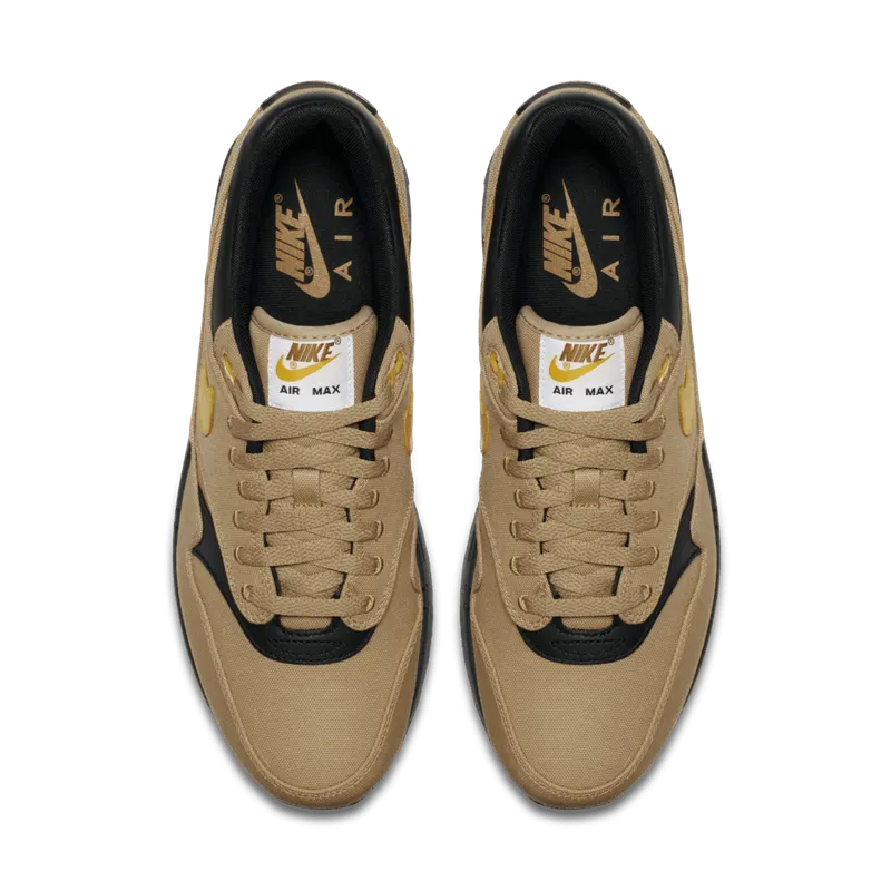 Nike Air Max 1 Air Max 93 Logo Elemental Gold Elemental Gold/Mineral Yellow-Black-White-Anthracite-Ale Brown (875844-700)