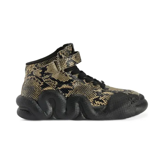 Giuseppe Zanotti Cobras leren mid-top met slangen-effect “Black” (RU30034001)