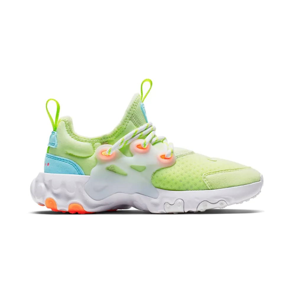 Nike React Presto Barely Volt (PS) Barely Volt/Hyper Crimson-Blue Gaze-Volt-White (BQ4003-700)