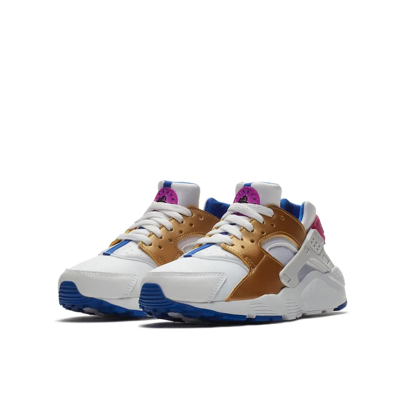Nike Air Huarache Run Peanut Butter & Jelly (GS) White/Metallic Gold-Racer Blue (654280-109)