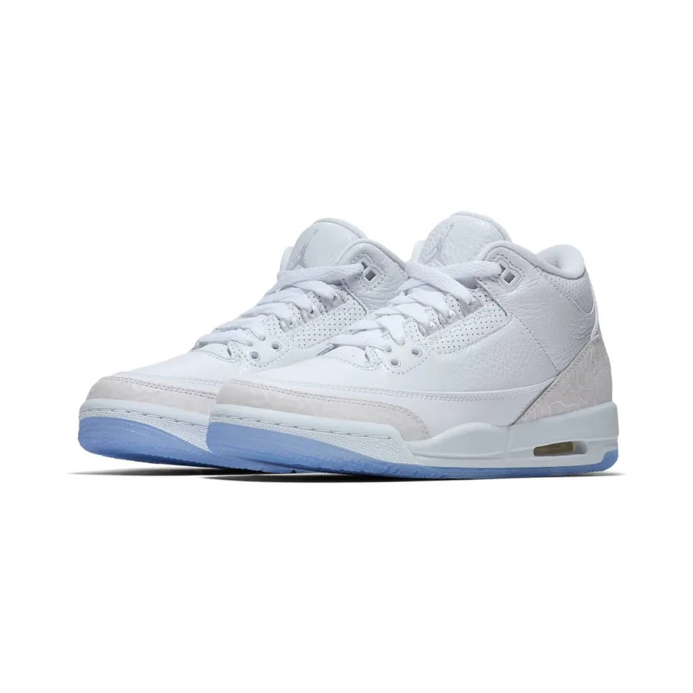 Jordan 3 Retro Pure White 2018 (GS) White/White-White (398614-111)