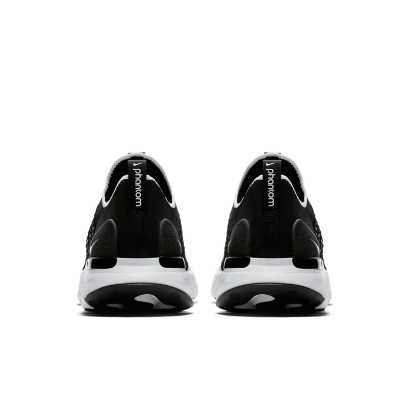 Nike React Phantom Run Flyknit 2 Black Black/White (CJ0277-001)