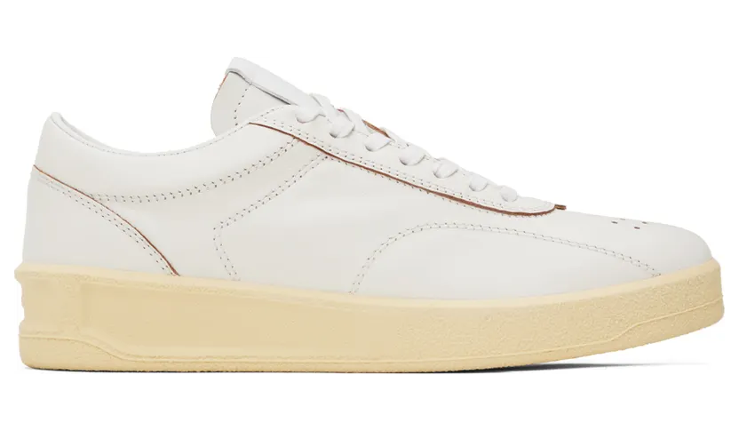 Jil Sander White Lace-Up Sneakers (J32WS0014_P2644)