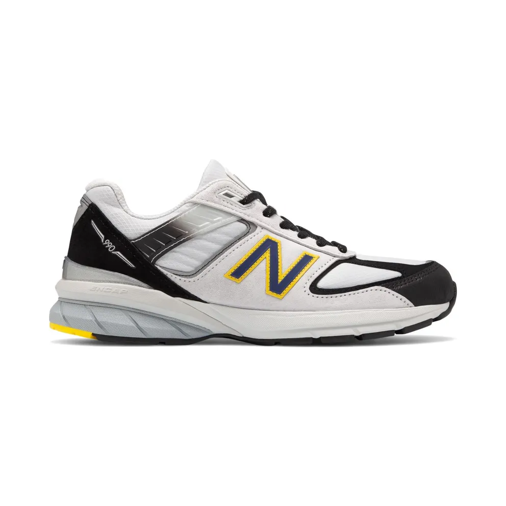 New Balance 990v5 Silver Black Yellow Silver/Black (M990SB5)
