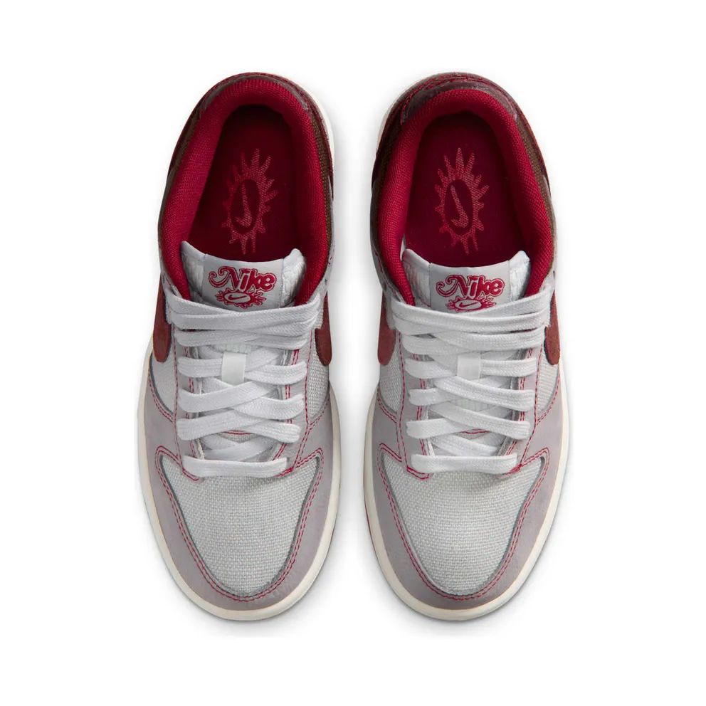 Nike Dunk Low LV8 1 Pure Platinum Team Red Burgundy (IO9743-002)
