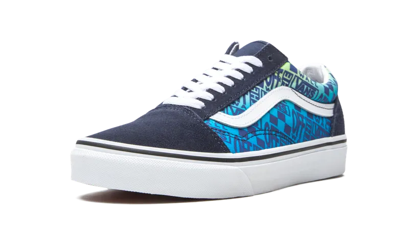 Vans Old Skool “Off the Wall Logos – Blue” (VN0A4U3B2PA)