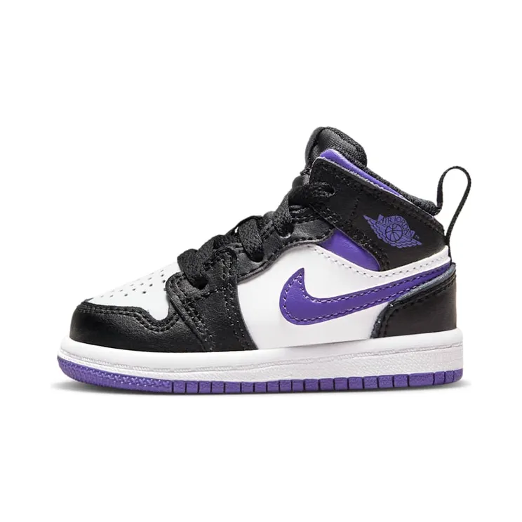 Jordan 1 Mid TD “Black / White / Dark Iris” (640735-095)