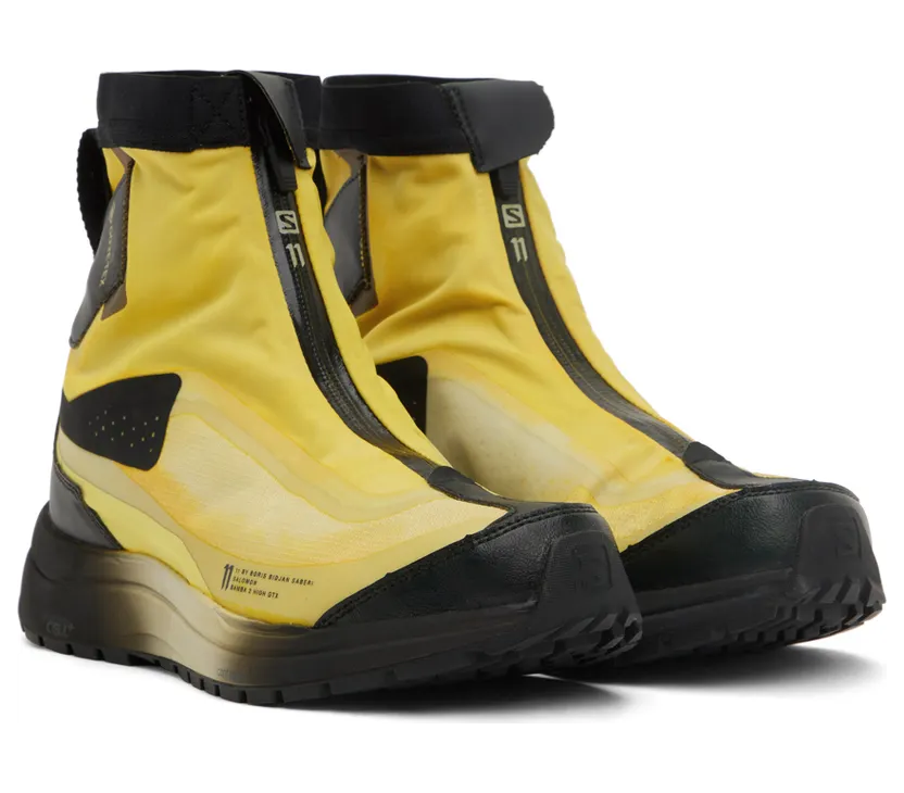 11 by Boris Bidjan Saberi Yellow Salomon Edition Bamba 2 High Sneakers (230 11xS) (4)