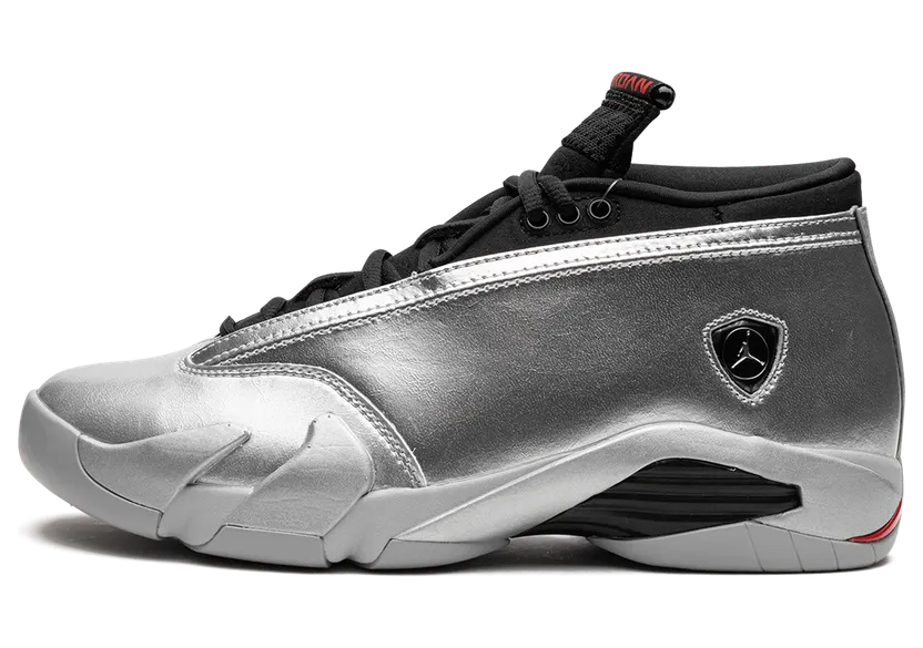 Air Jordan 14 Retro Low Metallic Silver/Wolf Grey/Zwart/Fire Red (DH4121-060)