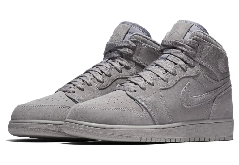 Air Jordan 1 Retro High’Grey Suede’ BG Wolf Grey/Wolf Grey (705300-031)
