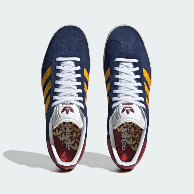 adidas Gazelle Dark Blue Crew Yellow Burgundy (IF0877)