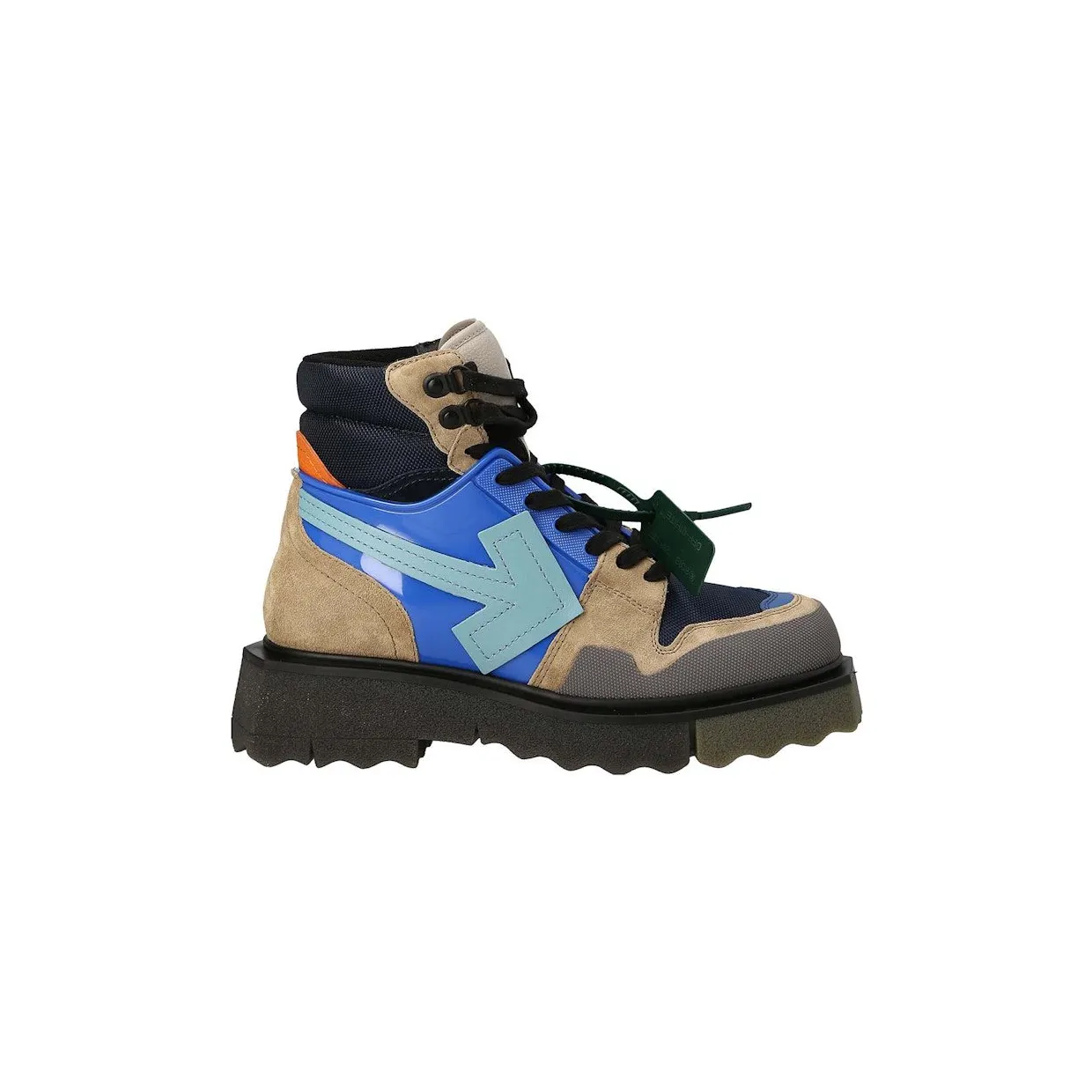 OFF-WHITE Hiking Sponge Ankle Boots Army Green Turquoise (OMIA228F22LEA0014363)