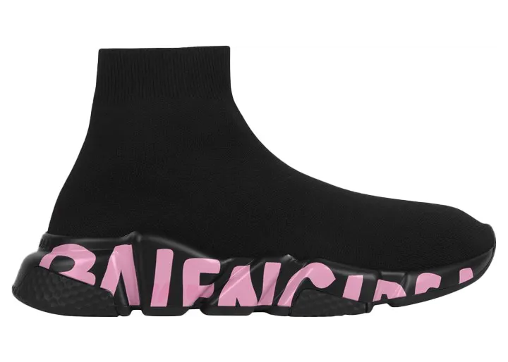 Balenciaga Graffiti Speed Black Pink (W) (605942W05GE1156)