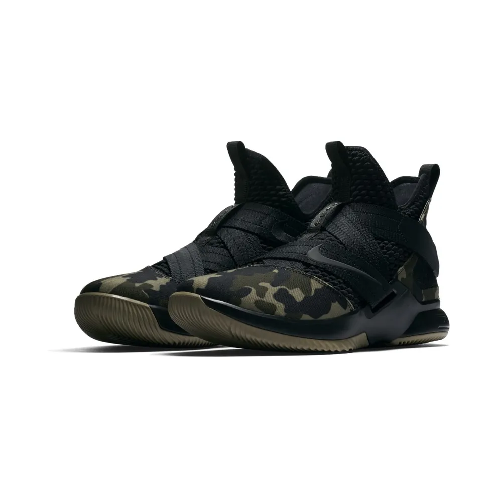Nike LeBron Zoom Soldier 12 Camo Black/Hazel Rush-Black (AO4054-001)