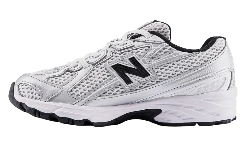 New Balance 740 Bungee Lace PS “Silver Metallic Black” (PZ740NW)