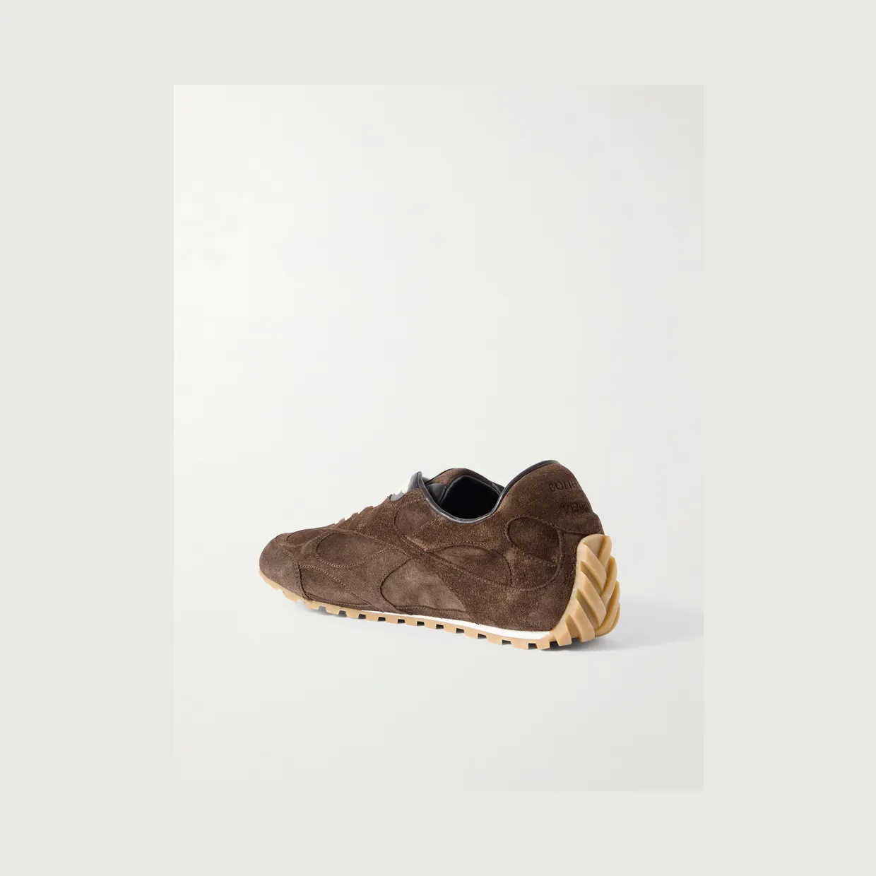 Bottega Veneta Orbit Flash Leather-Trimmed Suede Sneakers Brown (851621V3MS0) (3)