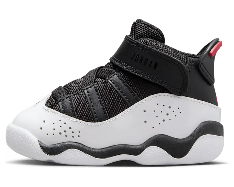 AIR Jordan RETRO 6 RINGS TD “Black White University Red” (323420-067)