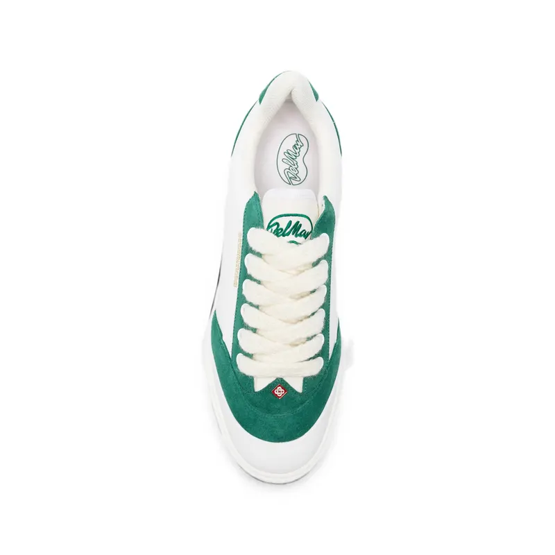Casablanca Del Mar Logo-print Suede-panel “White/Green” (PF26-SNK-025 02 WHGRE)