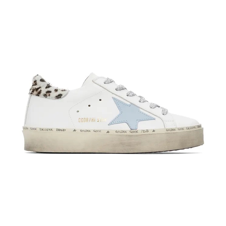 Golden Goose White Leopard Hi Star Sneakers (GWF00118.F002441.10871)